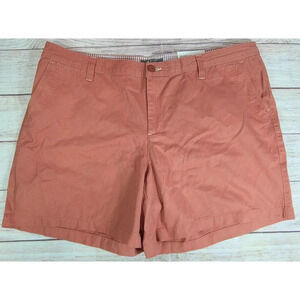 Natural Reflections Spring Valley Twill Shorts Women's Plus Size 20W Redwood New